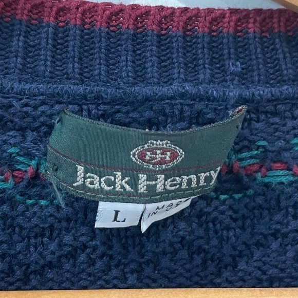 Jack Henry Knit Blue Men's Sweater - Picture 4 of 6